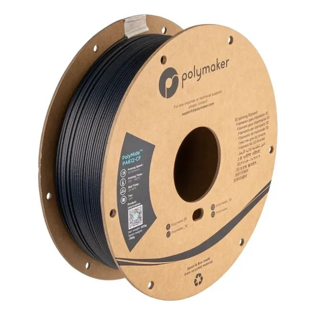 Filamento Polymaker Pa612-cf, 500g, Black