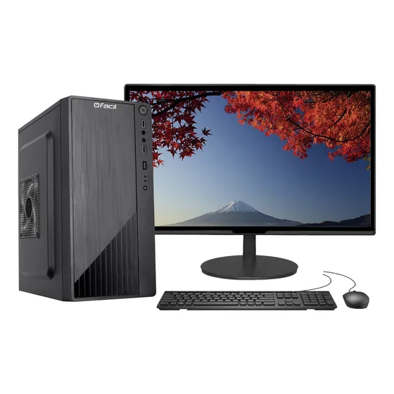 Pc Completo Fácil Intel I3 04gb Ssd 120gb + Monitor Led 15''