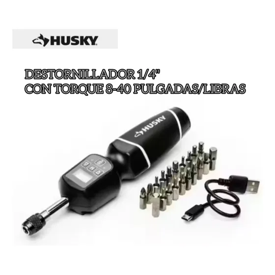 Destornillador 1/4 Con Torque 8-40 Pulgadas/libra Husky