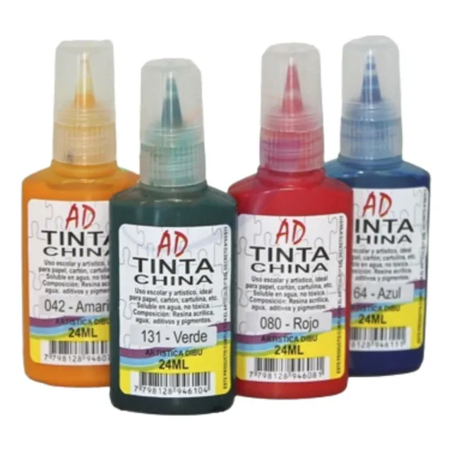  Tinta China Ad 24 Ml Varios Colores 