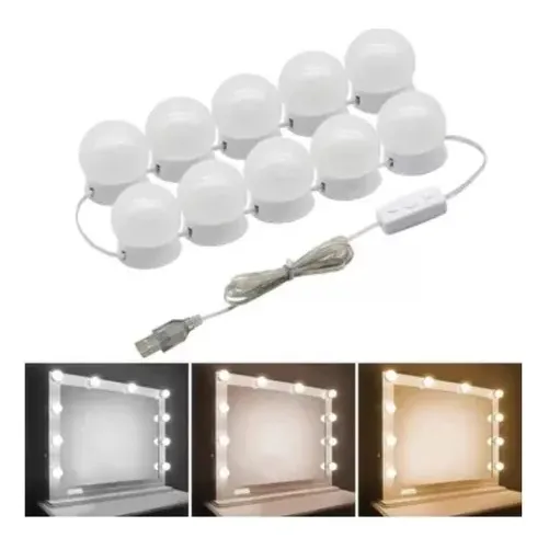 Extensión Luces O Bombillas Para Espejo Tocador Luz Regulable