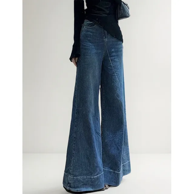 Jeans Anchos Rosas Para Mujer De Primavera Y Verano 2025, Nu