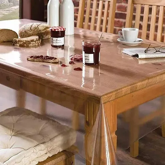 Toalha Mesa Plastico Transparente Pvc 3,00x1,40 - 0,20mm