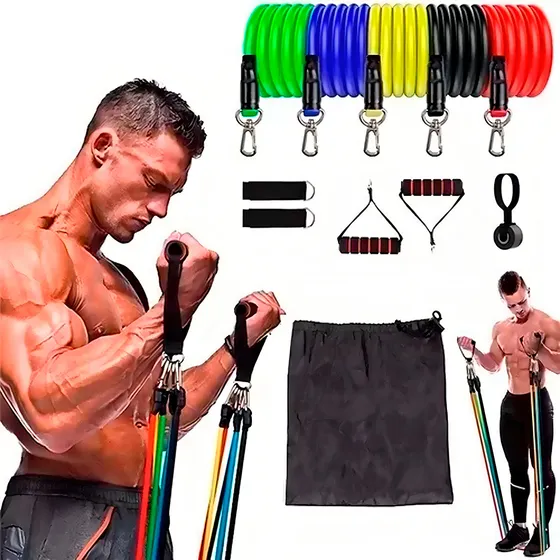 Kit 11 Bandas 4 Niveles Liga De Resistencia Ejercicio Fuerza