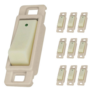 10 Pzas Interruptor Apagador Sencillo T/q Fluorescente Aksi 10 Pzas Interruptor Apagador Sencillo T/q Fluorescente Aksi