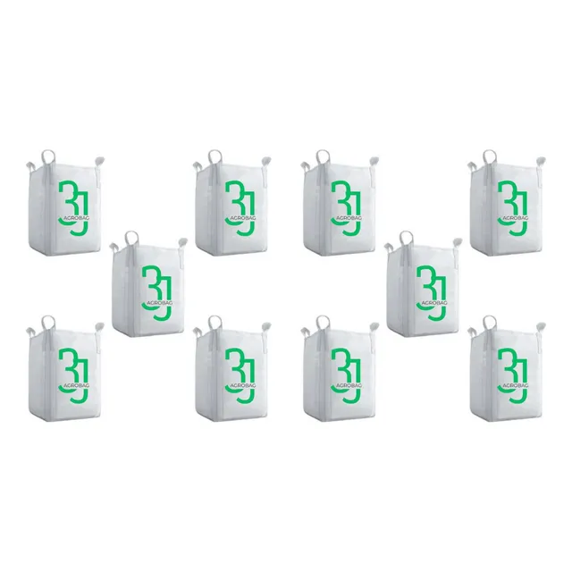 10 Big Bag P/ Ensacar Reciclagem Entulho 1000kg 1m³ Ref-c1