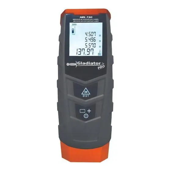 Medidor De Distancia Laser 30 Metros Gladiator Mdl730 H Y T
