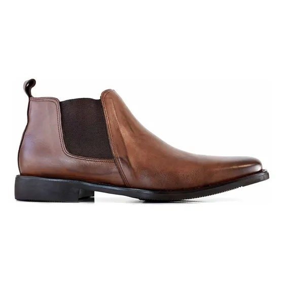 Bota Hombre Cuero Briganti Zapato Vestir Goma - Hcbo00767