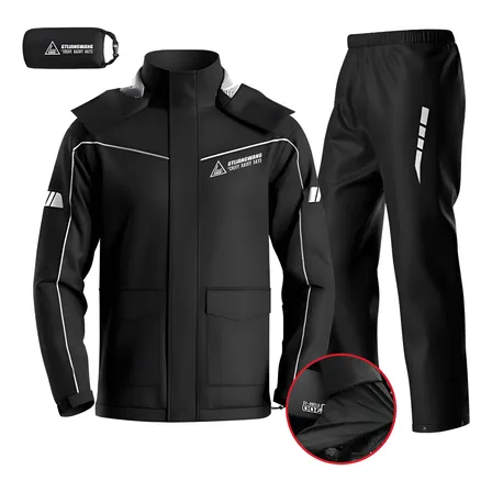 Kit Capa De Chuva Roupa Conjunto Para Motoqueiro Reforçada