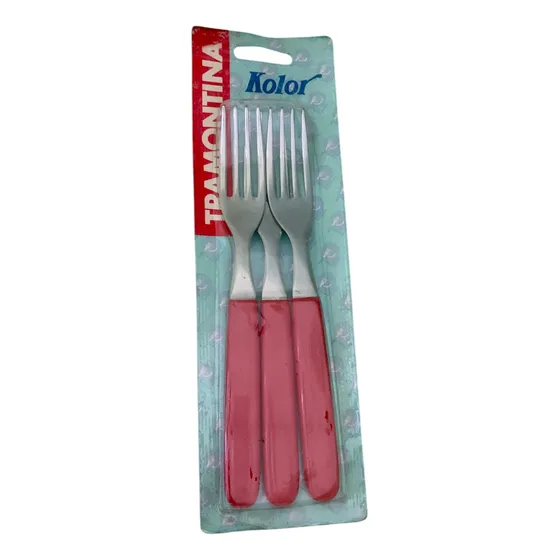 Cubierto Parrillero Tenedor Color Rojo (kit)