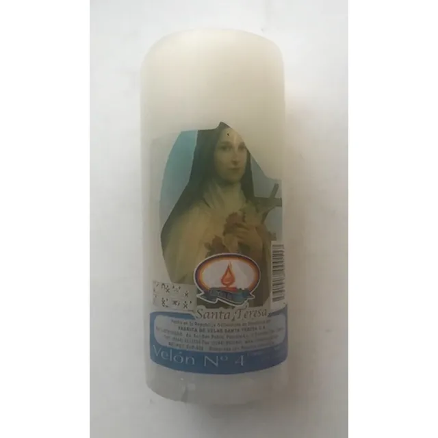 Velón Santa Teresa No 4 Blanco (poco Uso Casi Entero)