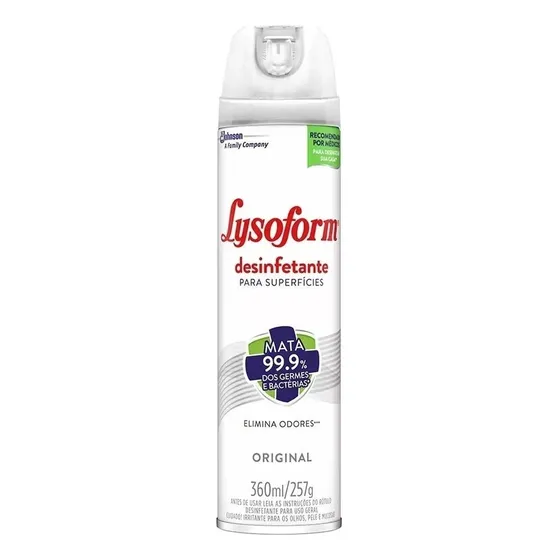 Lysoform Aerossol Geral 360ml Bactericida Original