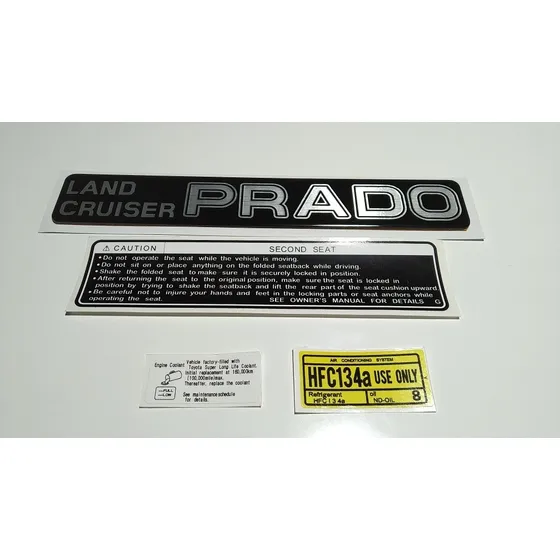 Toyota Land Cruiser Prado Calcomanías Y Plaquero
