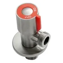 Llave  Arresto  1/2 X 1/2 De Acero Inoxidable Con Roseta 