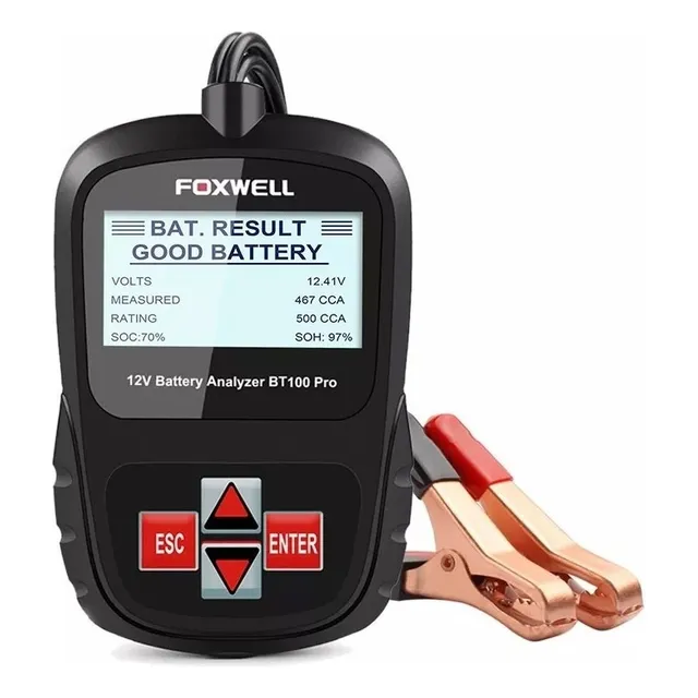 .. Comprobador Bateria Coche 12v Gel Agm Foxwell Bt100