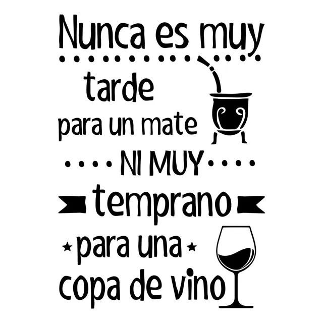 Vinilo Decorativo Frases Pared Vidrio Heladera Espejo Cocina