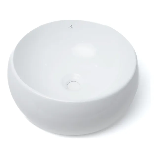 Decomax Lavabo Ovalin Ceramico Blanco Para Sobreponer Redondo Y-8