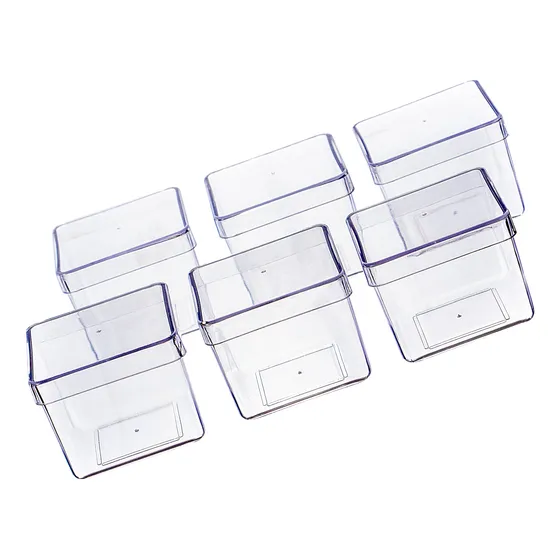 50 Caixinhas Acrilica 5x5 Transparente 