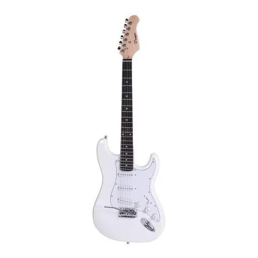 Guitarra Electrica Parquer Stratocaster Blanca Funda