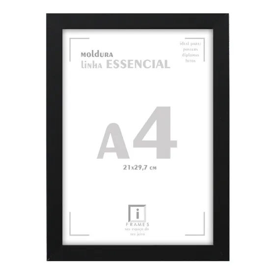 Moldura Quadro A4 21x30 Diploma Poster Certificado C Acetato
