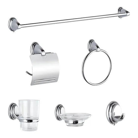 Set Accesorios De Baño Fermetal Metalico Kit 6 Piezas