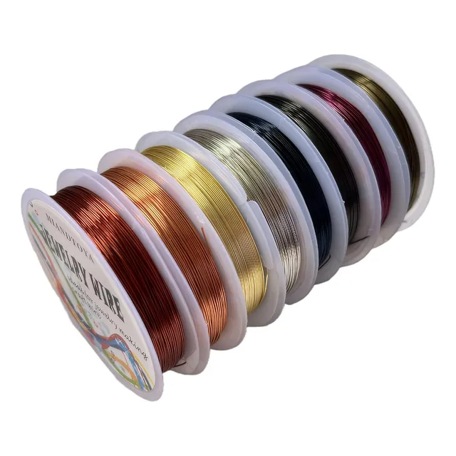 Miandtoya Alambre De Cobre Para Hacer Joyas, 8 Rollos De 0,5