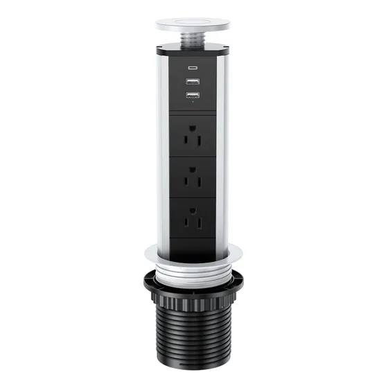 Enchufe Desplegable Btu De 20 W Para Encimera De Cocina Con 