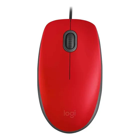Mouse Com Fio Clique Silencioso M110 Vermelho Logitech Cor Vermelho e Preto
