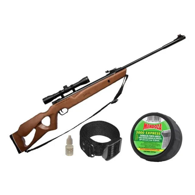 Rifle Deportivo Rm-3000 Clasica Barniz C/ Mira 5.5mm Mendoza