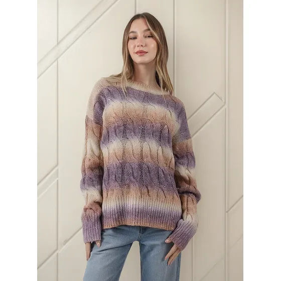 Sweater Rens Lana Trenzada Mini Lentejuelas Gu87095 Arizona