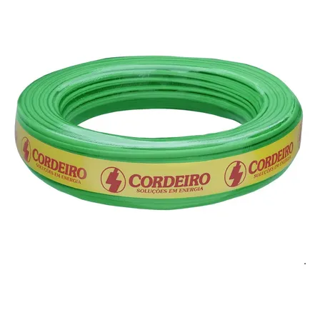 Fio Elétrico Cabo Flexível 2,5mm Rolo 100m Metros Antichamas Cobertura Verde