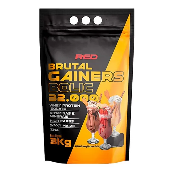 Hipercalórico Brutal Gainers Bolic 32000 3kg -massa Muscular
