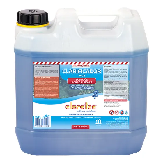 Clarificador Decantador Plus10 Lts Clorotec Limpieza Pileta