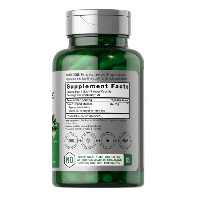 Mejillón De Labios Verdes Horbäach | 750 Mg | 120 Cápsulas |