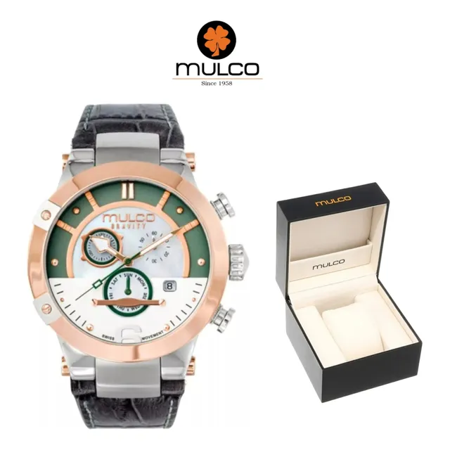 Reloj Mulco Mw5-4190-043 Modelo Gravity Con Correa De Cuero 