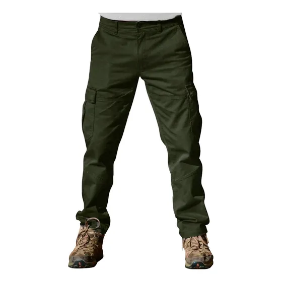 Pantalón Cargo De Trabajo Reforzado Verde - Mundo Trabajo