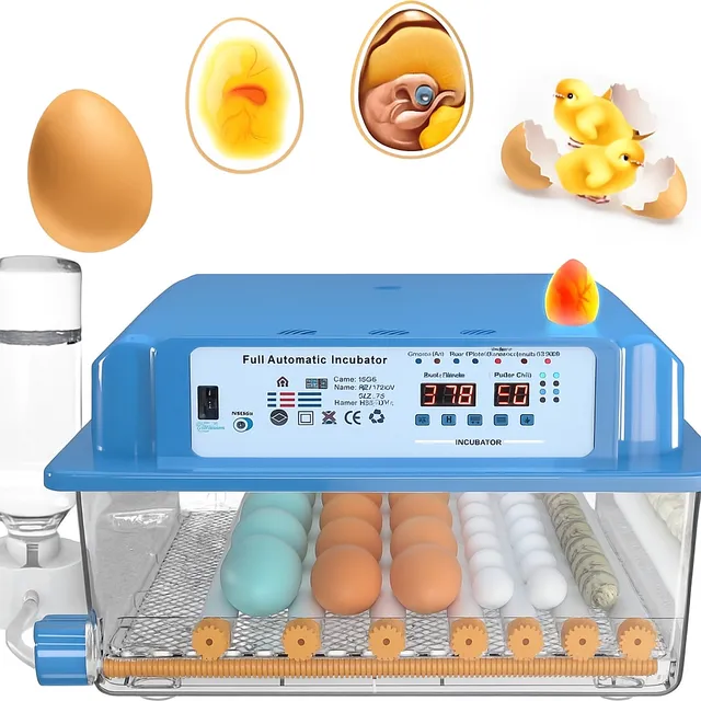  Incubadora De 36 Huevos De Giro Automatico Monitoreo Humeda