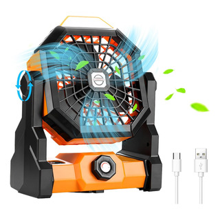 Ventilador Portátil Camping Acampar Recargable Con Led Luz Ventilador Portátil Camping Acampar Recargable Con Led Luz