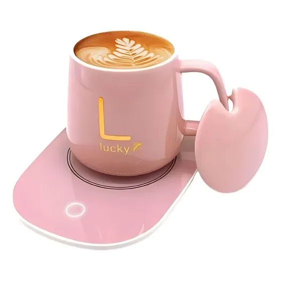 Set Taza Con Calentador Eléctrico Y Cuchara