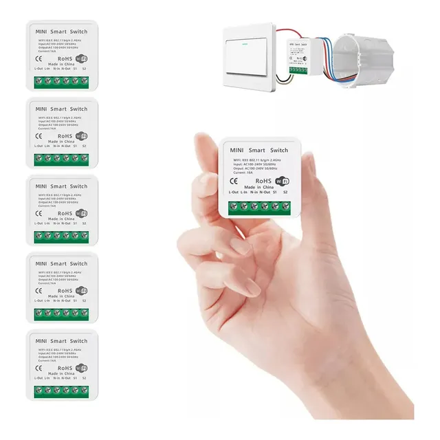 //5 Mini Interruptores Wifi Inteligentes For