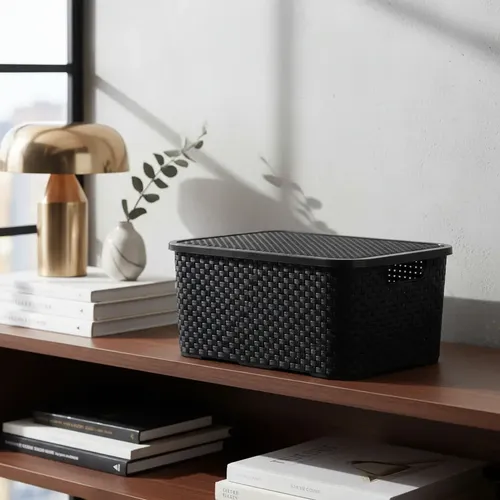 Desktop Tissue Box Rectangle Luxury Household Gold And Black
