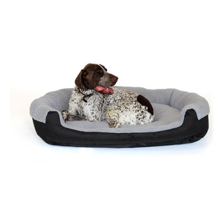 Cama Extra Grande Para Perro, Forro Suave, Color Negra/ Gris Cama Extra Grande Para Perro, Forro Suave, Color Negra/ Gris