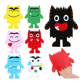 2024 New Marionetas De Mano De Monstruos De Colores, 7piezas 2024 New Marionetas De Mano De Monstruos De Colores, 7piezas