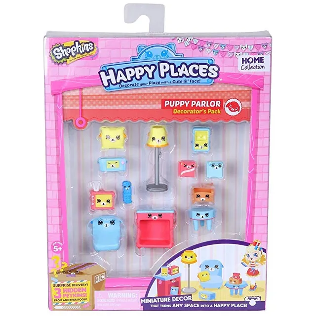 Feliz Lugares Shopkins Decorador Paquete De Cachorro Parlor