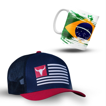Boné Premium Estado Unidos Telinha Ajustável Brkagro Fazenda Boné Premium Estado Unidos Telinha Ajustável Brkagro Fazenda