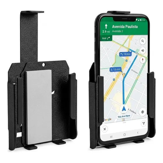 Suporte Celular Ferro Moto Universal Reforço Poteção Motoboy — foto 2