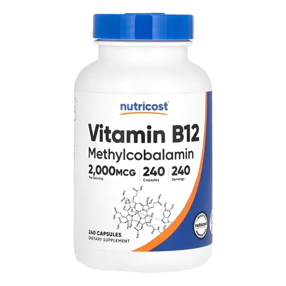 Nutricost Vitamina B12 2000 Metilcobalamina 240 Cápsulas Neutro | Cuotas sin interés
