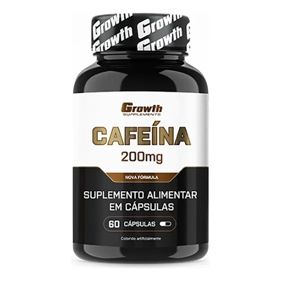 Cafeína 200mg (60 Caps) Termogênico - Growth Supplements