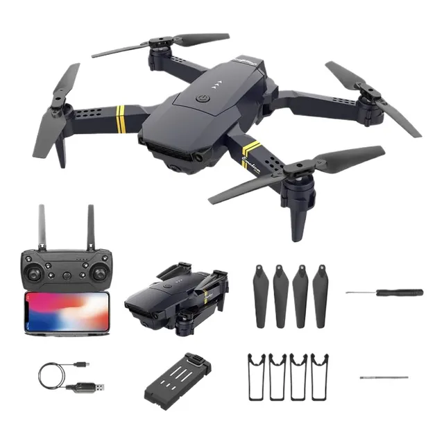 Dron Cámara Aérea 360° Alta Definición Wifi 4 Ejes Plegable