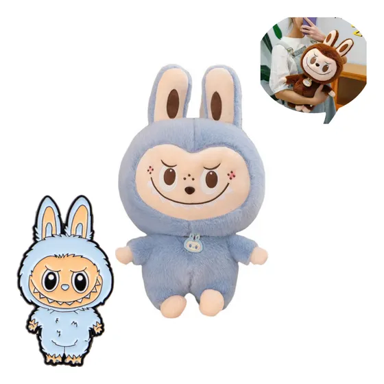 Kawaii Lindo Peluche Labubu Plush Alta Calidad 30cm Color Labubu-blue